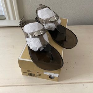 NWT Michael Kors jelly sandals with buckle